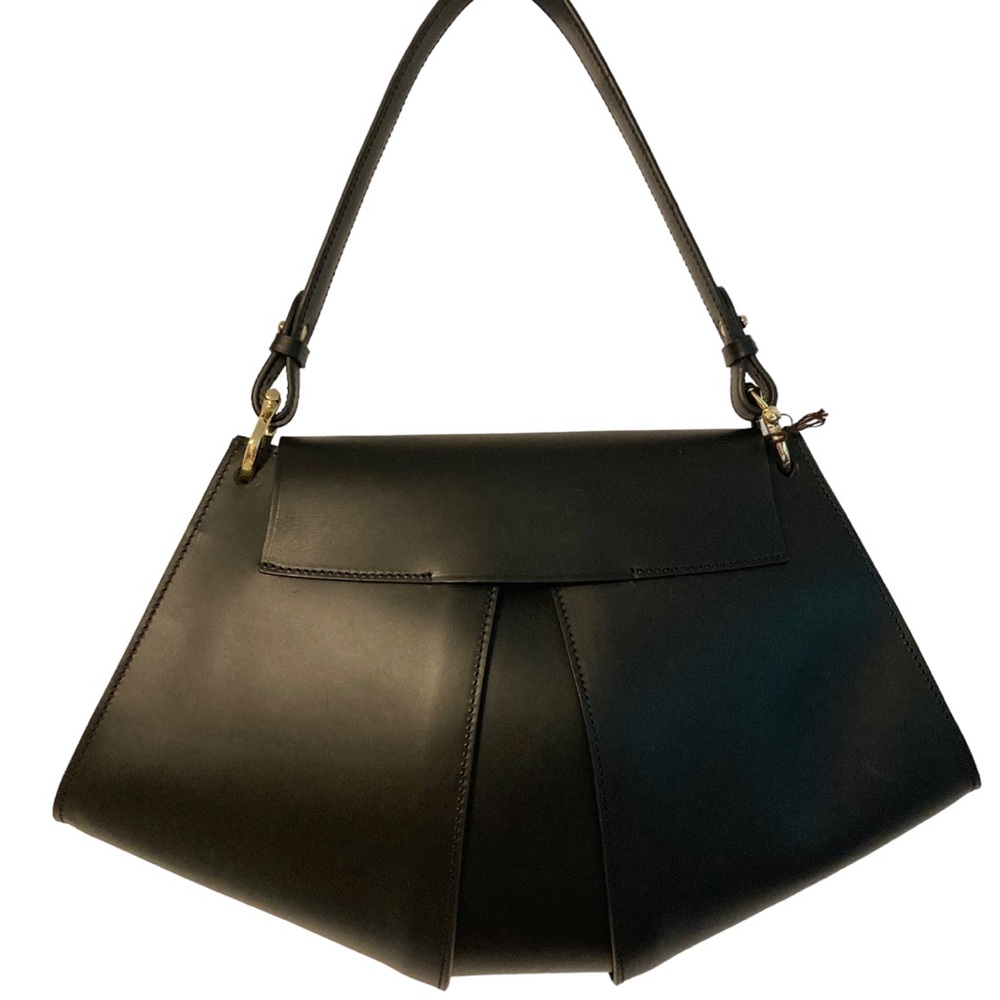 Boldrini Chic Black Leather Shoulder Bag - Picture 2 of 15